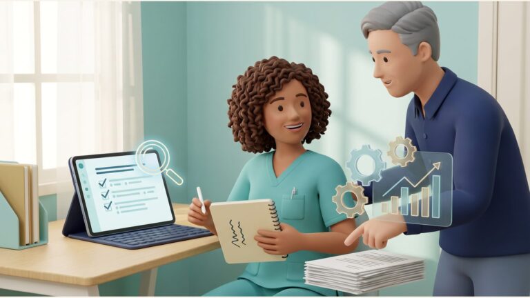 3D animated illustration for How to Use PMHNP Practice Questions the Right Way Before Boards