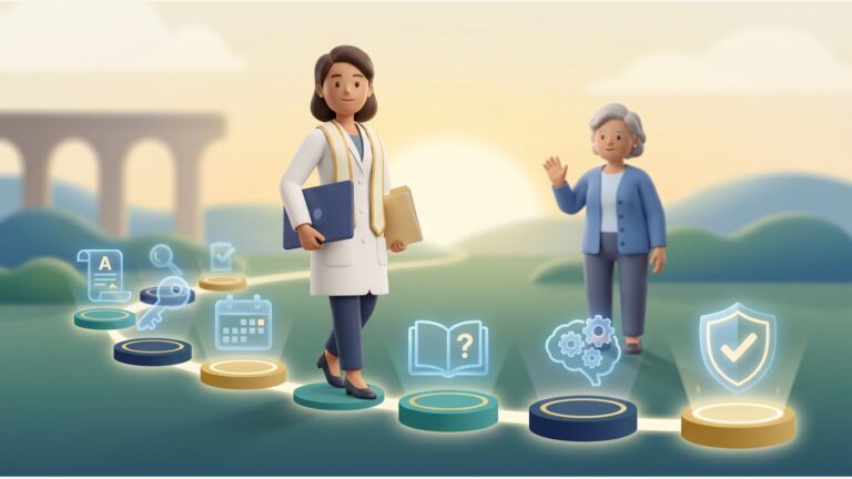 3D animated illustration for New Graduate PMHNP Board Roadmap: From Graduation to Exam Day Confidence